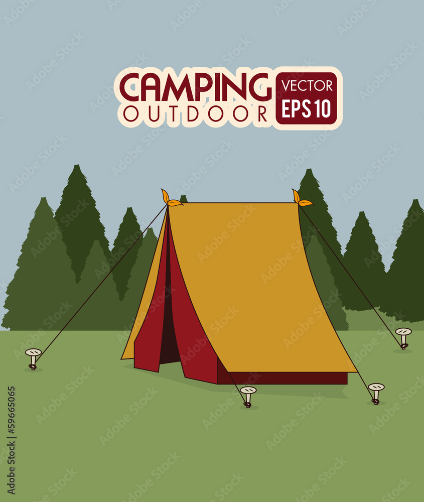 Poster camping design