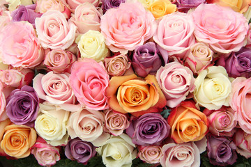 Bridal flowers in pastel shades