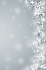 christmas background with snowflakes in winter