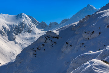 Naklejka premium Negoiu peak in winter