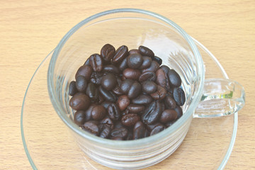 coffee beans in cup