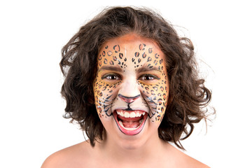 Face painting, leopard
