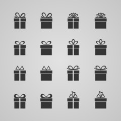 Set of gift boxes, vector illustration