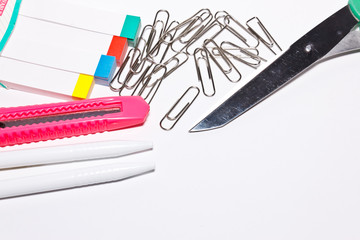 stationery on the paper