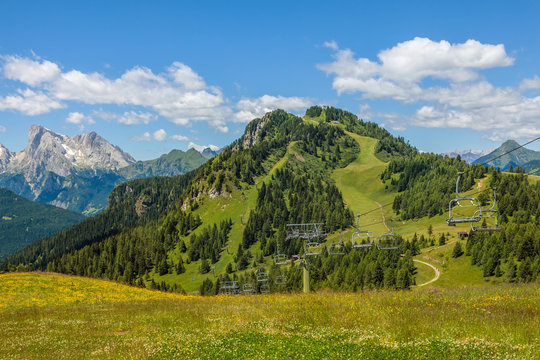 Dolomites mountain in summer