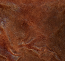 brown crumpled leather texture