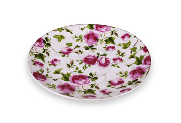 Saucer on white background