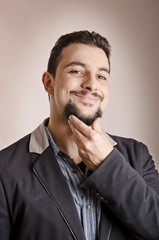 Goatee expressive man