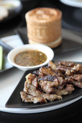 grilled pork with sticky rice