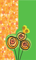 Abstract flower vector illustration.