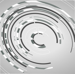 Abstract technology circles background, dynamic illustration.