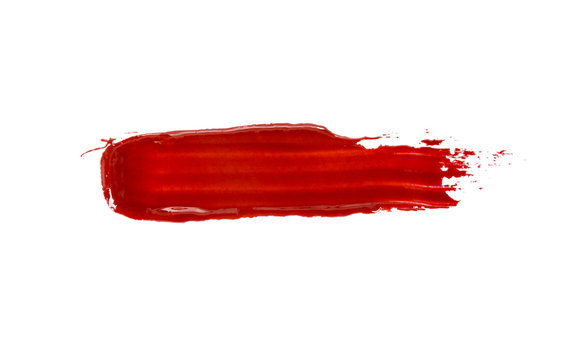 close up of paint brushes on white background