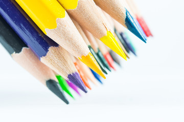 pointed color pencils