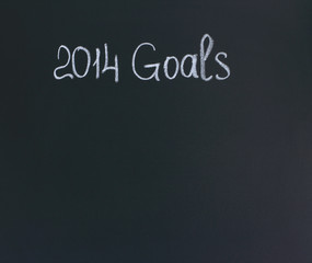 Fototapeta na wymiar 2014 goals