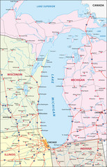 Lake Michigan map