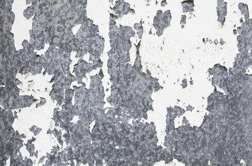 Metal wall with paper pasted