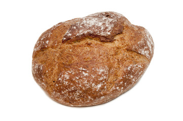 fresh bread on white