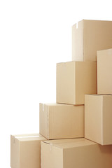 piles of cardboard boxes