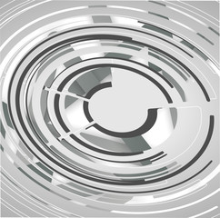 Abstract technology circles background, dynamic illustration.