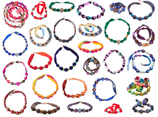 handmade silk women necklace