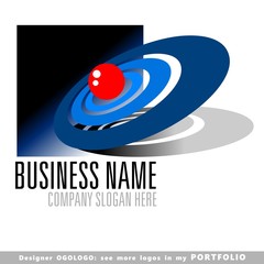 abstract business logo emblem vector