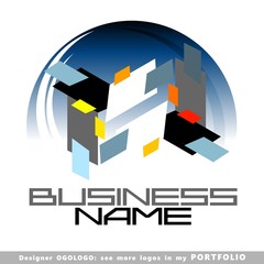 abstract business logo emblem vector