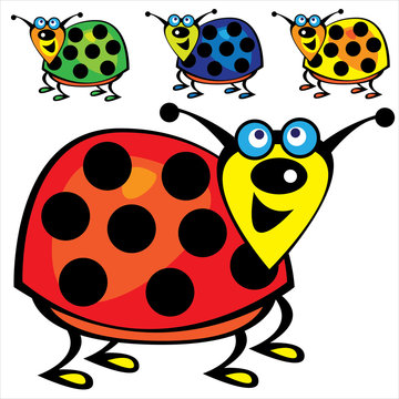 cute ladybugs set