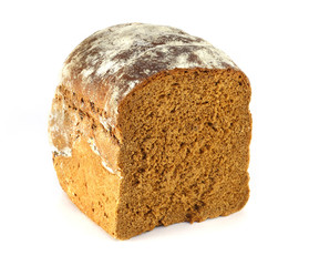 half loaf of dark bread