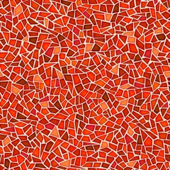 Foto op Plexiglas Mozaïek Naadloos patroon van rood glasmozaïek.