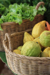 close up fruits in basket