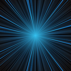 Abstract blue stripes burst background