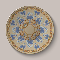 Dish with an ornament in the ancient Greek style