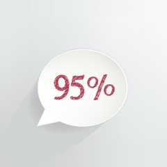 Ninety Five Percent Off Speech Bubble