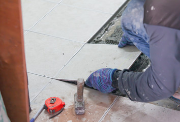 tiler at home renovation work
