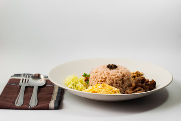 Rice with shrimp paste Thai food