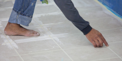 tiler at home renovation work