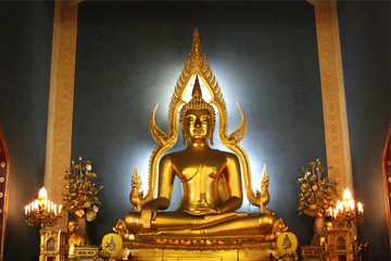 golden buddha in church