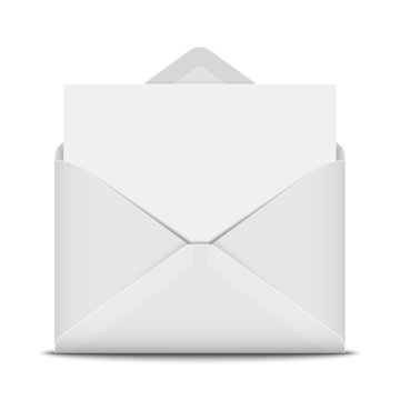 Open evelope with blank paper