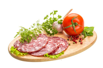 Fresh ripe salami