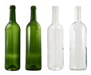 Glass bottle isolated