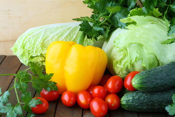 fresh vegetables on the table