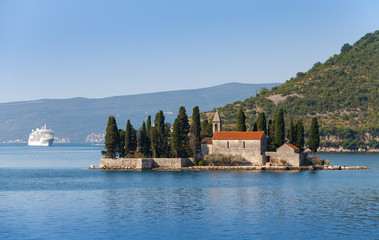 Bay of Kotor. Small island with Monastery