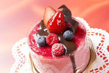 苺チョコケーキ