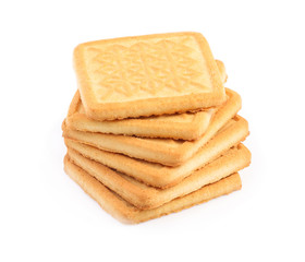 Sweet cookies isolated on white.