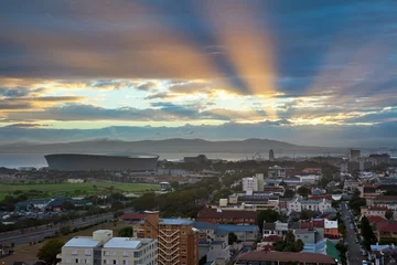 Fotobehang Urban City skyline, Cape Town, South Africa. © pipop_b