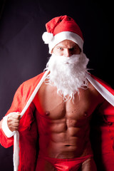 muscular santa claus