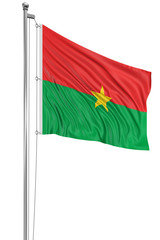 3D Burkina Faso flag