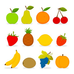 Set of vector fruit