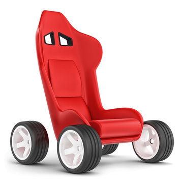 Concept cart. Seat on wheels.