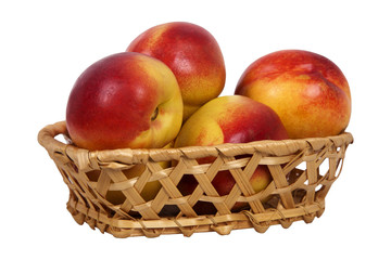nectarine in basket